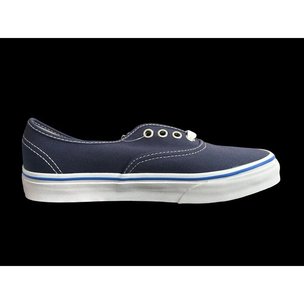 Vans Casual Athletic Shoes Blue And White Dress Blues Nautical Blue Womens 6 NEW